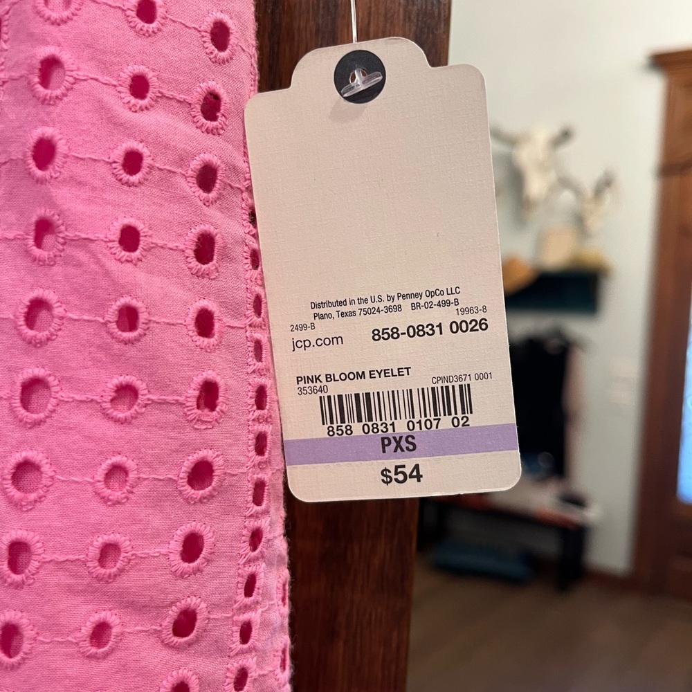 St. John's Bay Pink Bloom Eyelet Dress - Picture 6 of 9